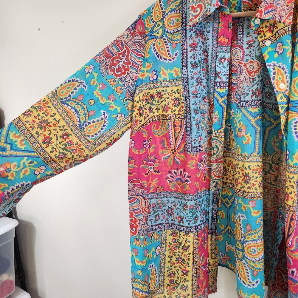 Lauren Ralph Lauren Boho Button Down Top - Picture 3 of 5